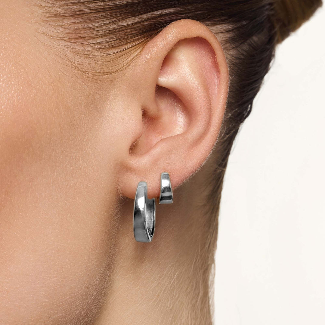 Boucles d'oreilles Gia | Or Blanc