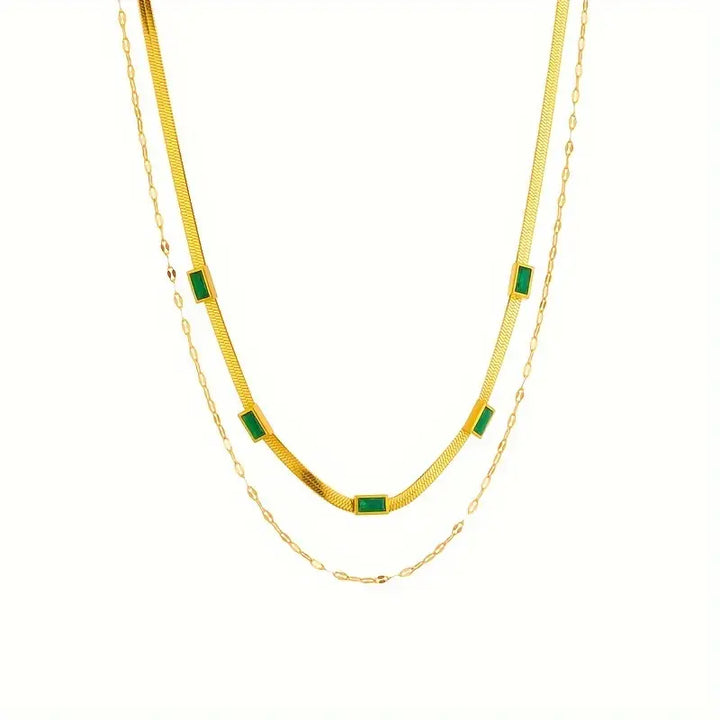 Collier rétro à double couche Sorella Gem | Or