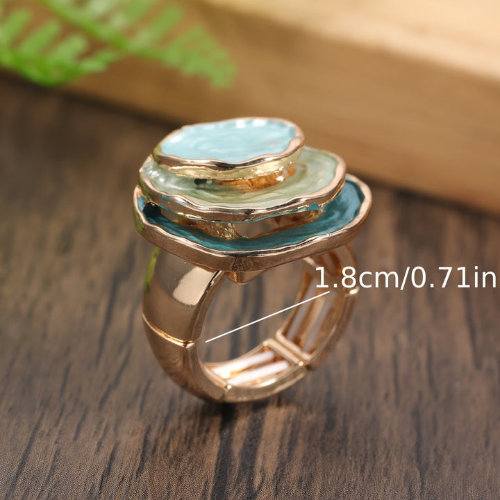 Bague en Émail à Trois Couches Boho
