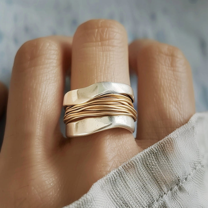 Bague en Fils Argent-Or
