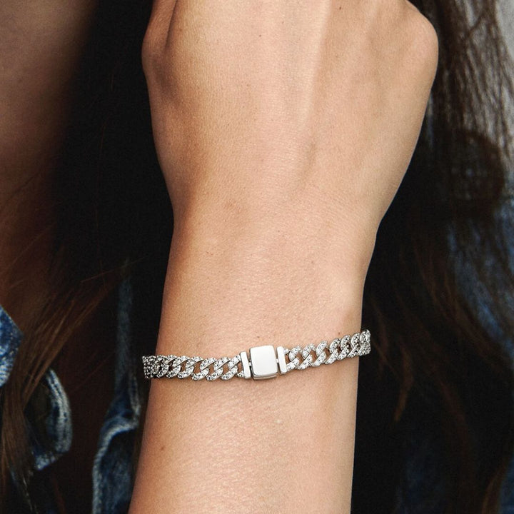 Bracelet Cubain en Moissanite | Or