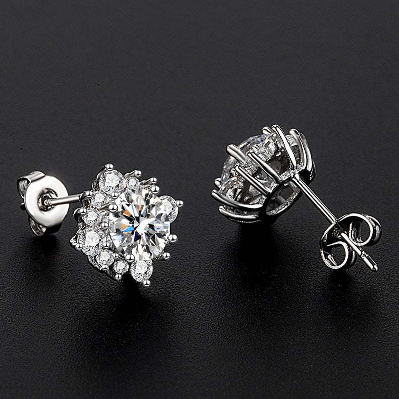 Boucles d'oreilles Luna Glow | Or blanc