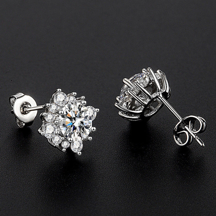 Boucles d'oreilles Luna Glow | Or blanc