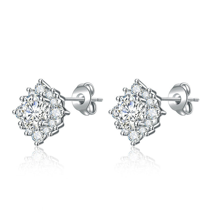 Boucles d'oreilles Luna Glow | Or blanc