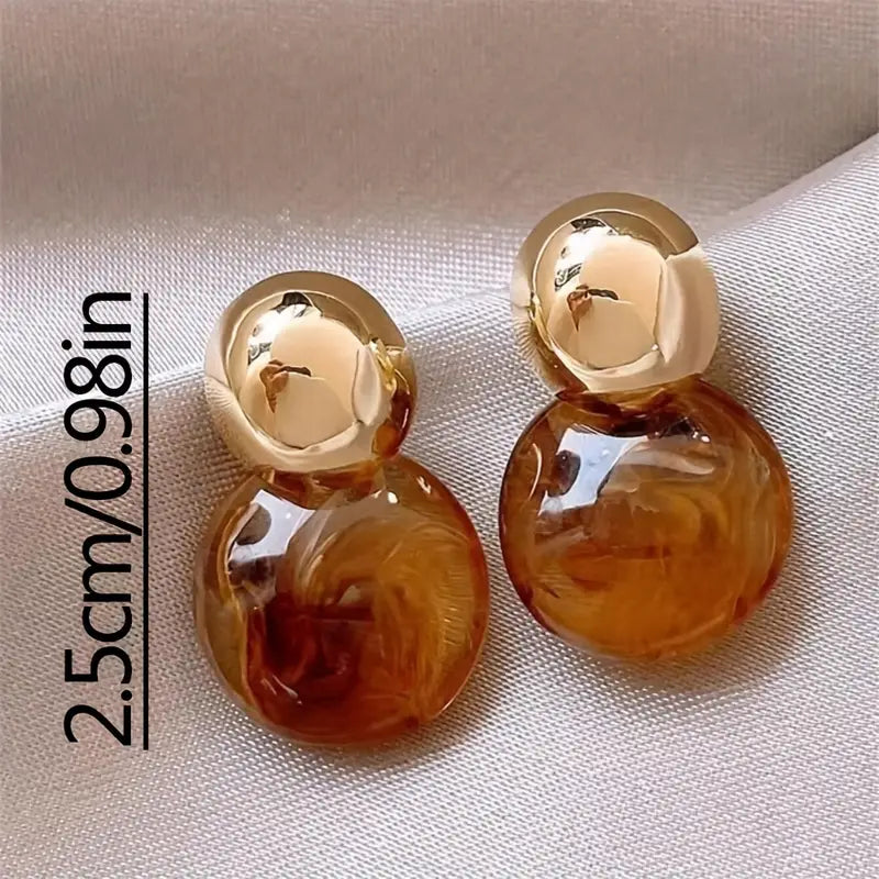 Boucles d'oreilles en goutte d'Aurélie Amber | Or