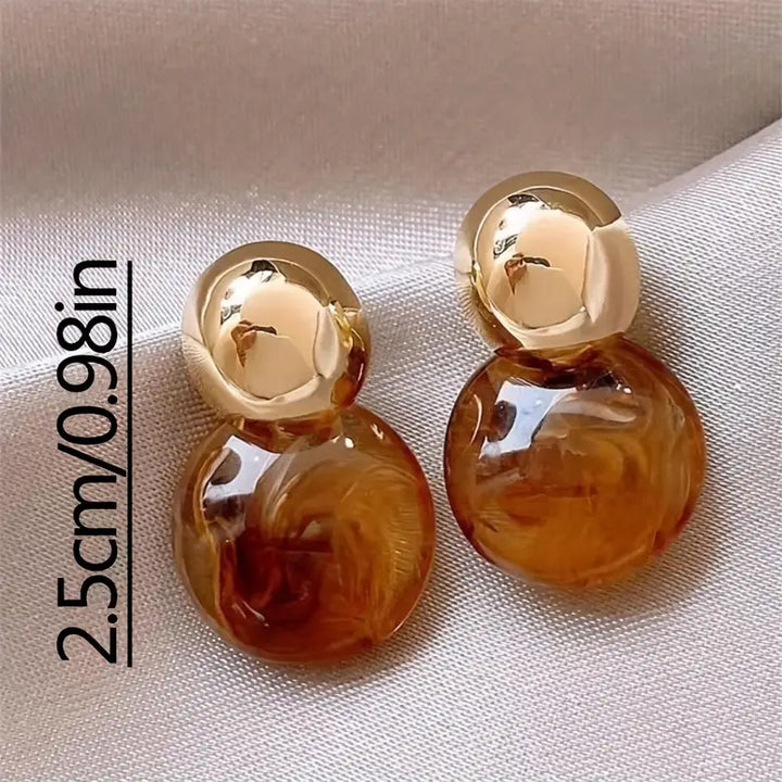 Boucles d'oreilles en goutte d'Aurélie Amber | Or