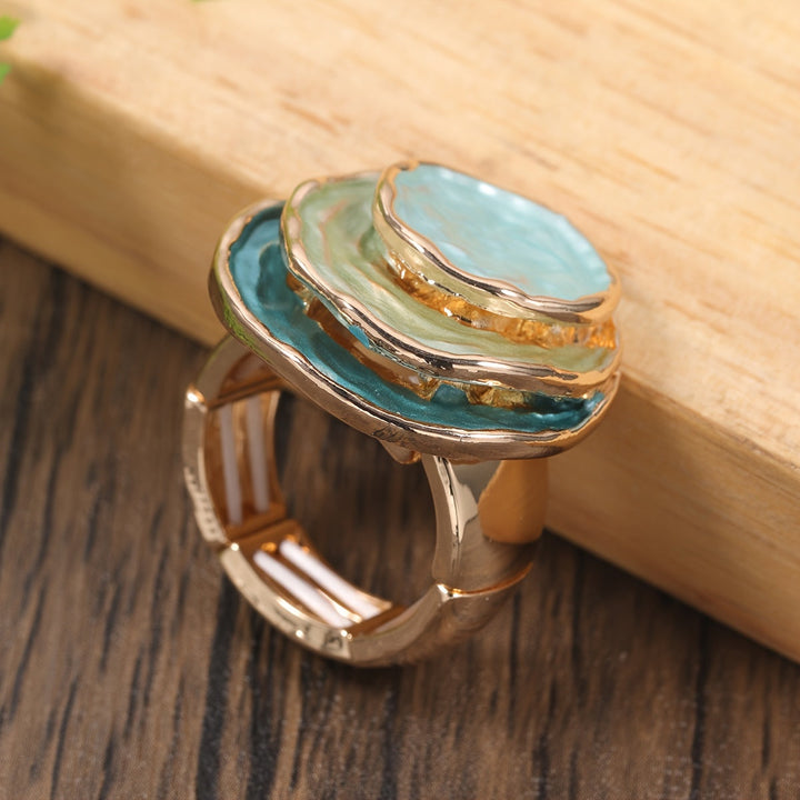 Bague en Émail à Trois Couches Boho