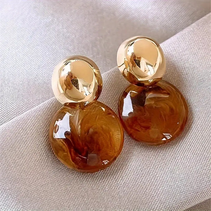 Boucles d'oreilles en goutte d'Aurélie Amber | Or