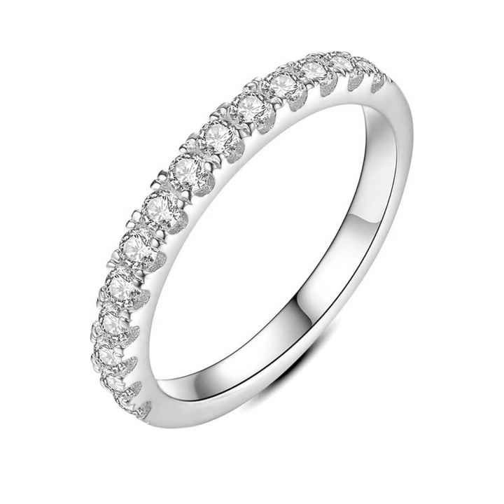 Bague de Mariage en Moissanite | Or Blanc