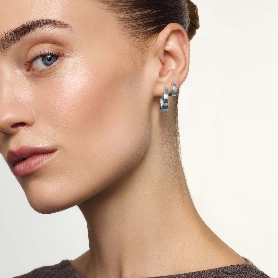 Boucles d'oreilles Gia | Or Blanc