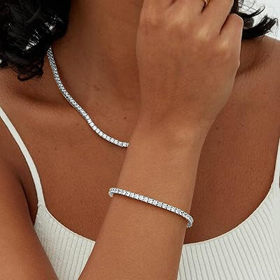 Bracelet de tennis en moissanite | Or blanc