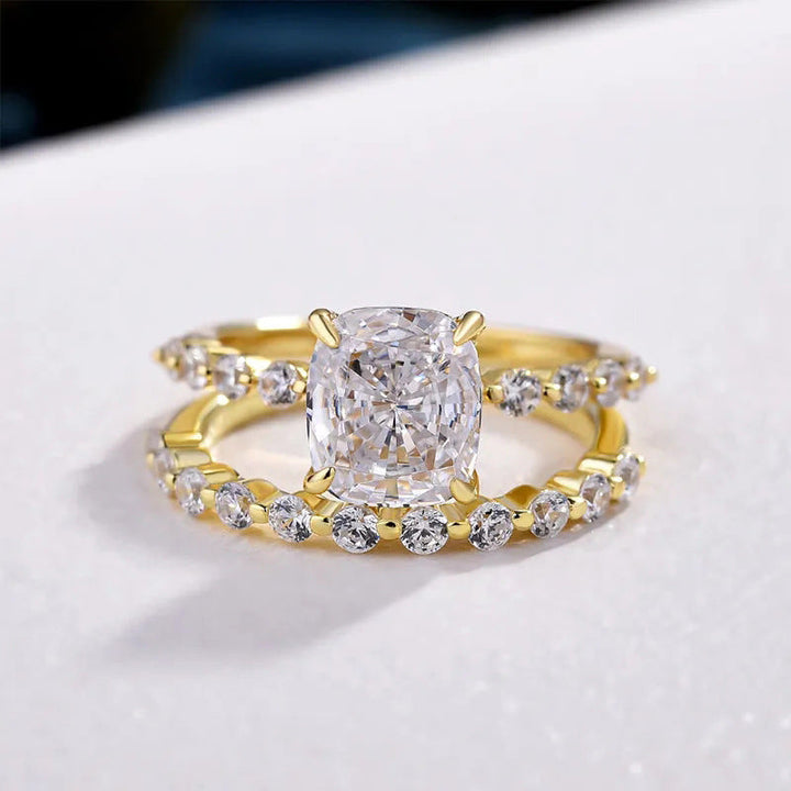 Ensemble de bagues de mariage 2 pièces | Or blanc