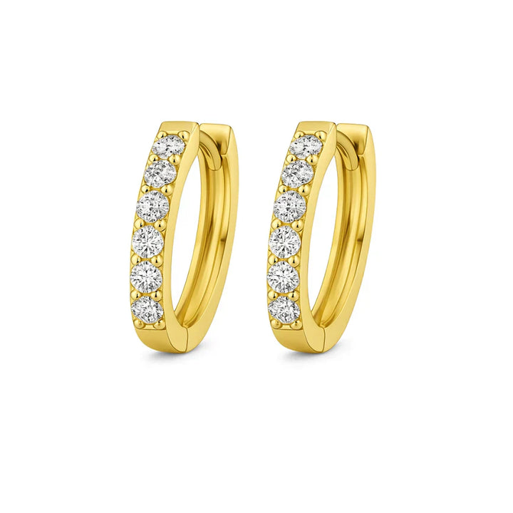 Boucles d'oreilles Huggie en Moissanite | Or