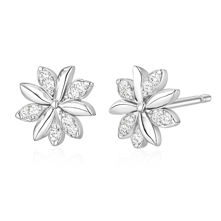 Boucles d'oreilles Camille | Or blanc