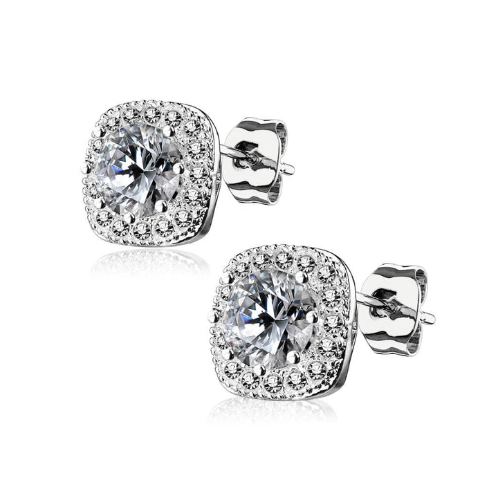 Boucles d'oreilles Glennis | Or blanc