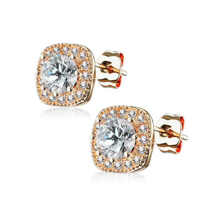 Boucle d'oreille Glennis | Or rose