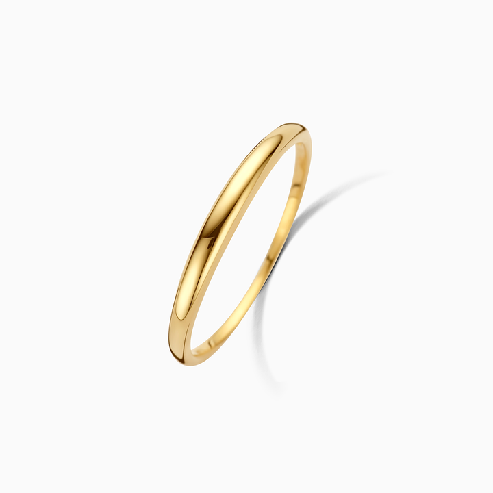 Bague Dôme Slim | Or Blanc