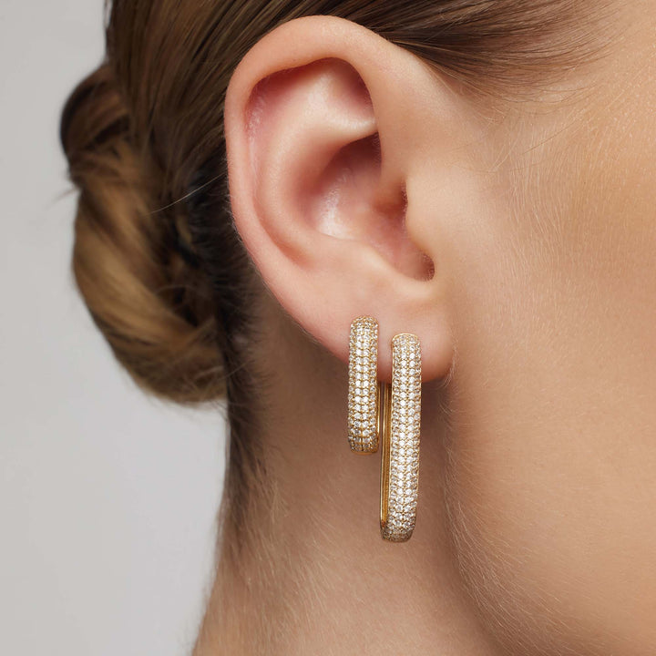 Boucles d'oreilles Pavé Icon | Or