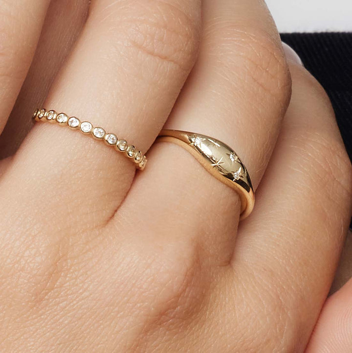 Bague Dôme en Diamant | Or
