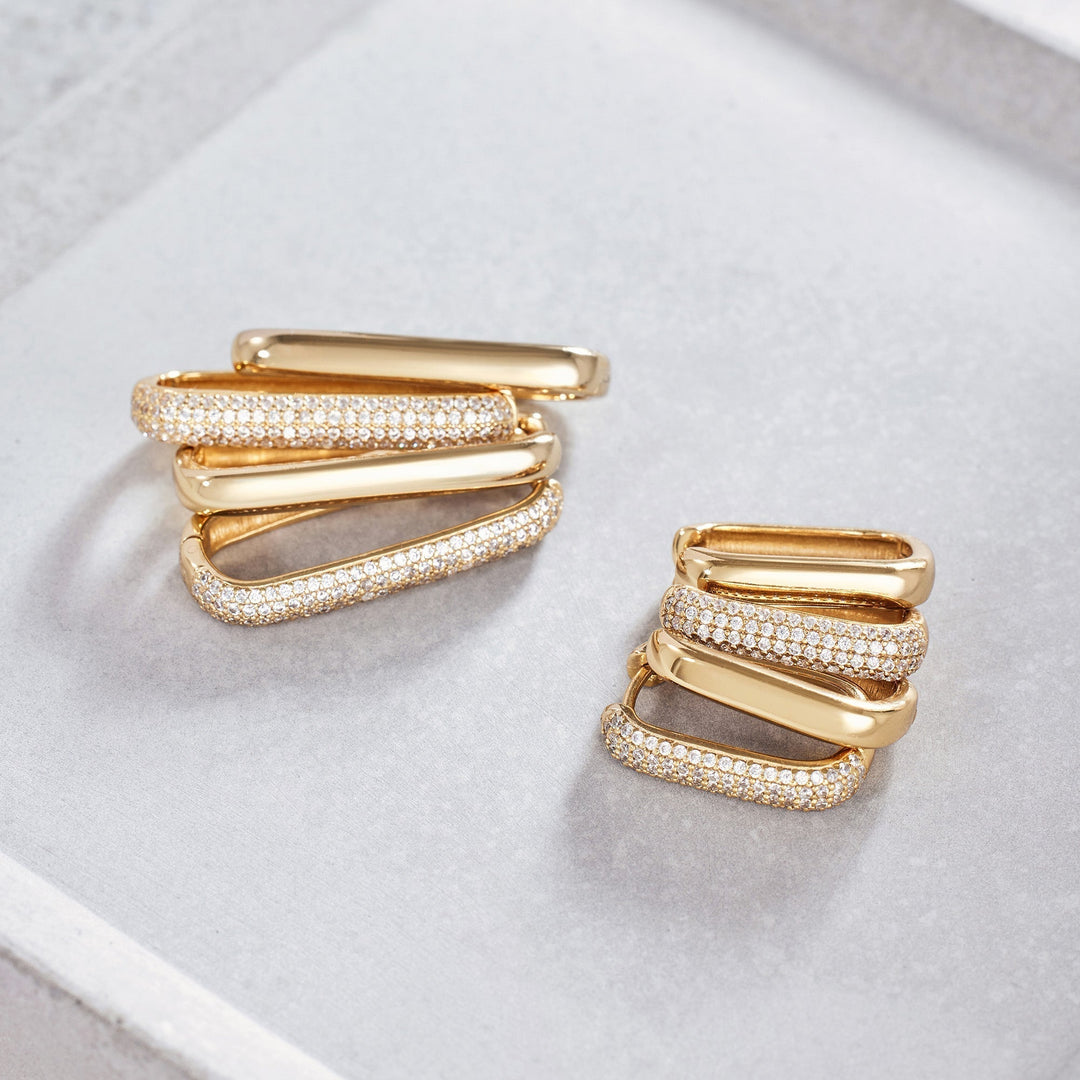 Boucles d'oreilles Icon | Or Blanc