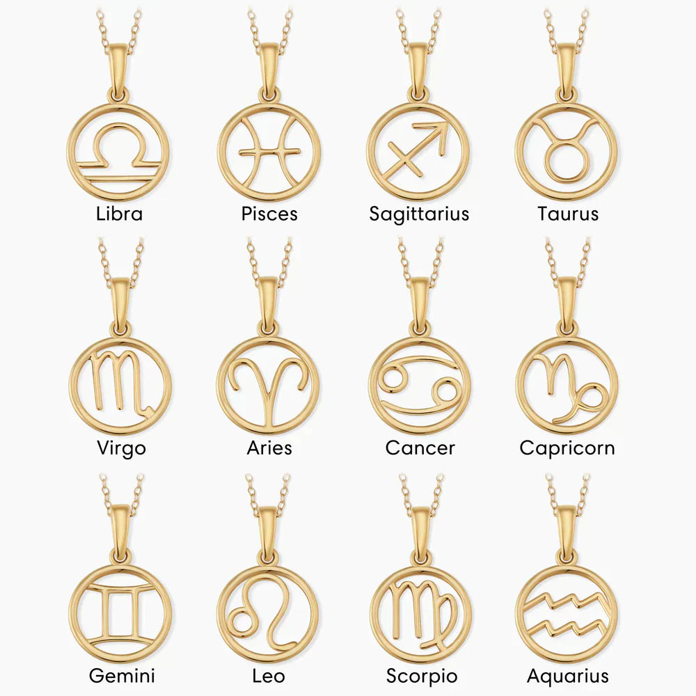 Collier signe du zodiaque | Or blanc