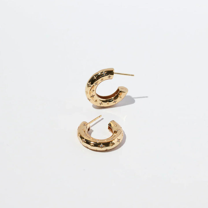 Boucles d'oreilles cosmiques en or