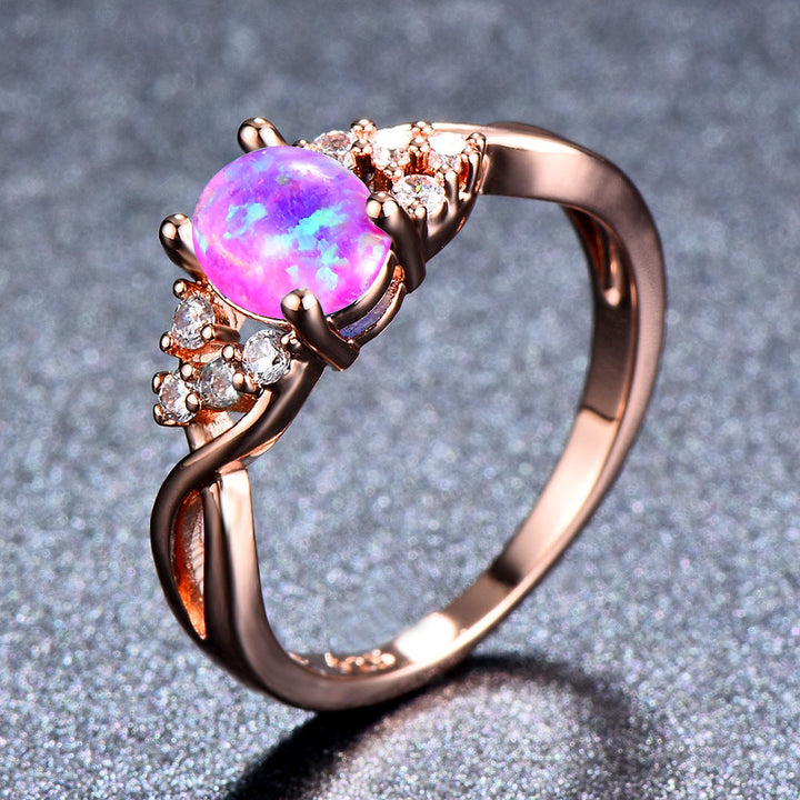 Bague Sylva Moonhart Blanche | Or Rose