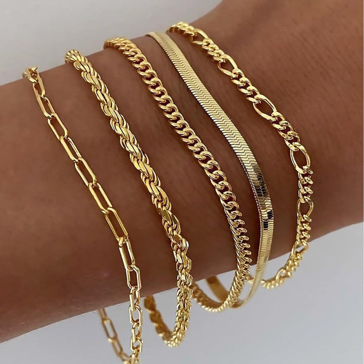 Ensemble de Bracelets Ellis Renner | Or Blanc