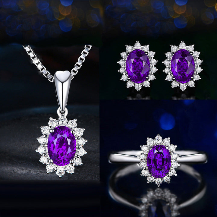 Ensemble Sophia Fleurane Violet | Or Blanc