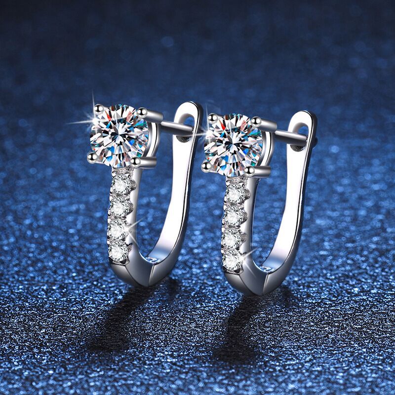 Boucles d'oreilles Noelle | Or blanc