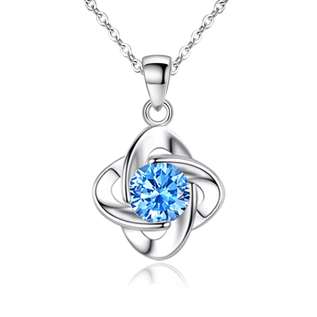 Ensemble de boucle Seren Clover Bleu | Or Blanc