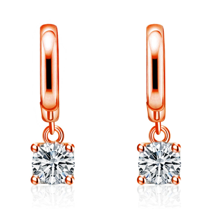 Boucles d'oreilles carrées Aurora | Or rose