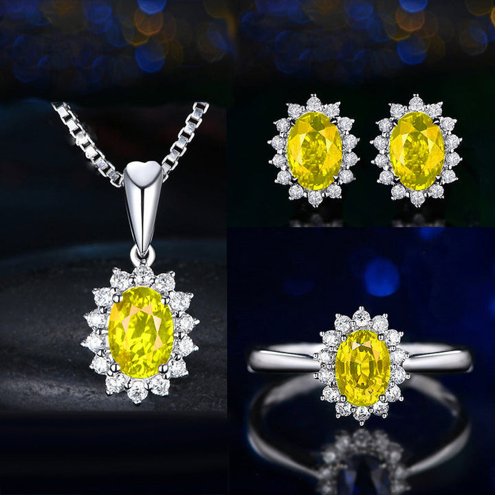 Ensemble Sophia Fleurane Jaune | Or Blanc