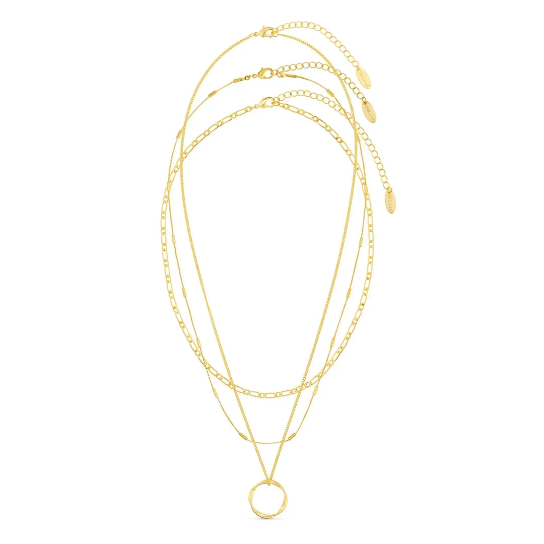 Collier à trois rangs Open Circle | Or