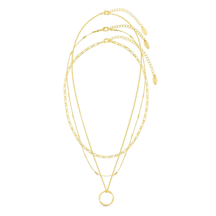 Collier à trois rangs Open Circle | Or
