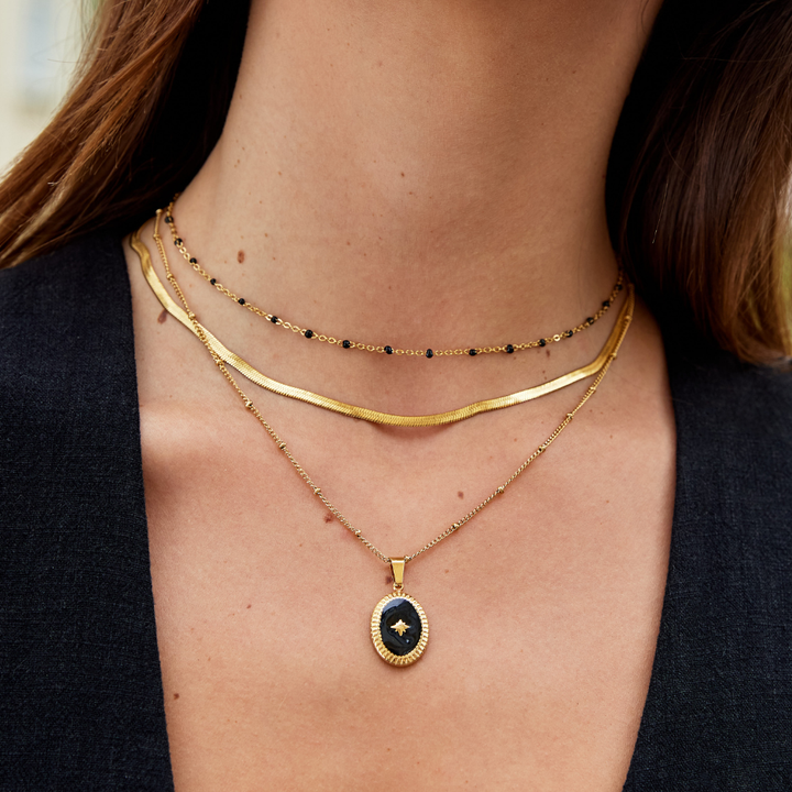 Collier en Chaîne Serpentine en Or