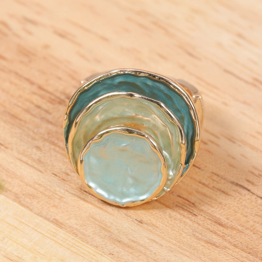 Bague en Émail à Trois Couches Boho