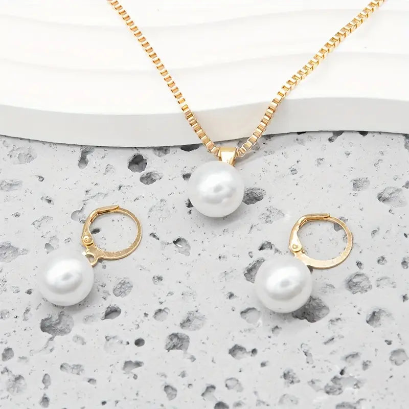 Ensemble de bijoux en perles dorées Grace | Or