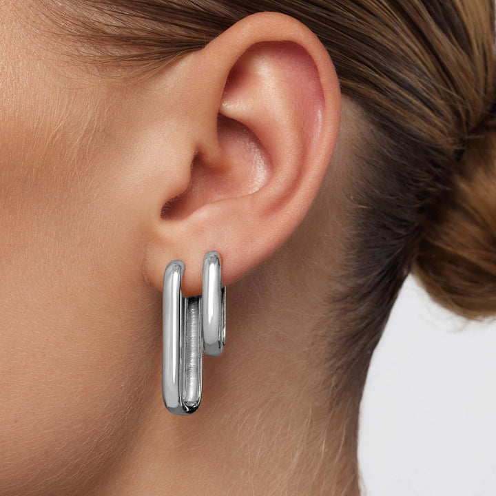Boucles d'oreilles Icon | Or Blanc