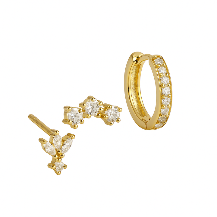Boucles d'oreilles Trio Mila Essentials | Or