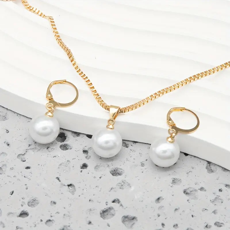 Ensemble de bijoux en perles dorées Grace | Or