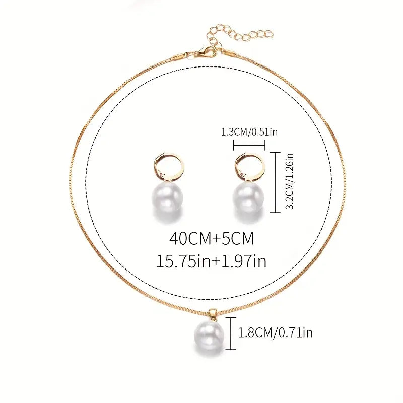 Ensemble de bijoux en perles dorées Grace | Or
