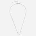 Collier en Argent "Amour Éternel & Lettre"