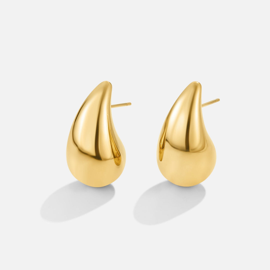 Boucles d'oreilles goutte d'eau en or Ame
