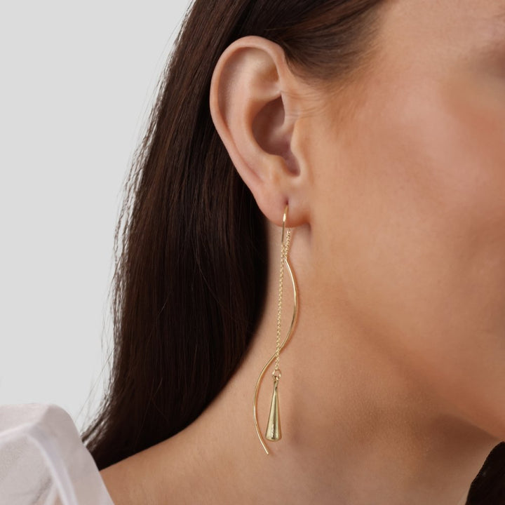 Boucles d'oreilles à frange en forme de goutte