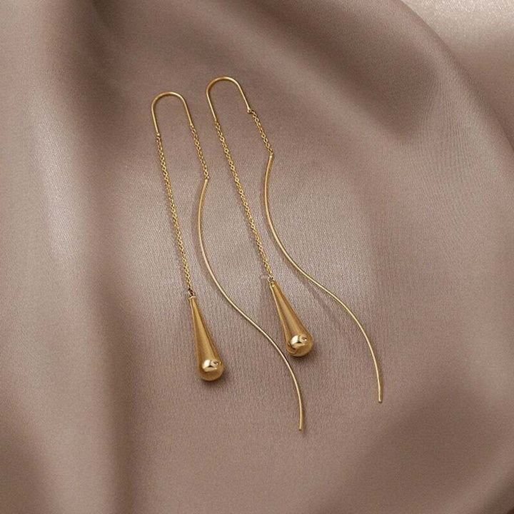 Boucles d'oreilles à frange en forme de goutte