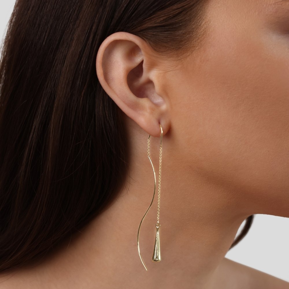 Boucles d'oreilles à frange en forme de goutte