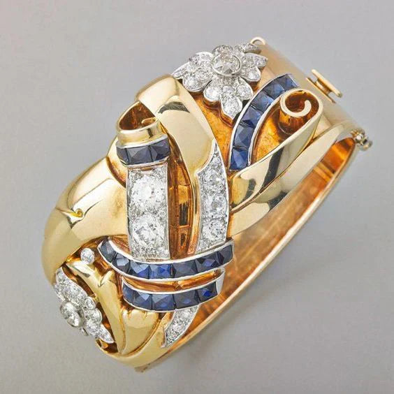 Bague en Zirconia Vintage Dorée