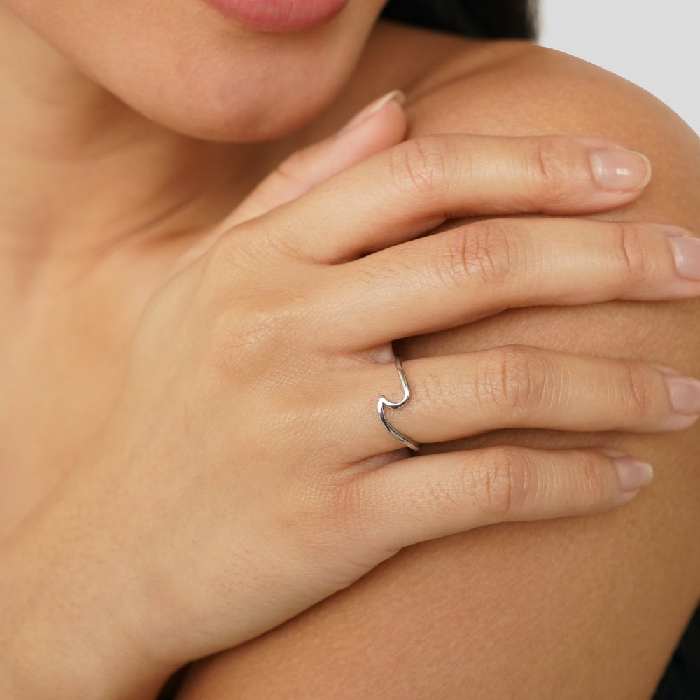 Bague Imari Vague Argentée