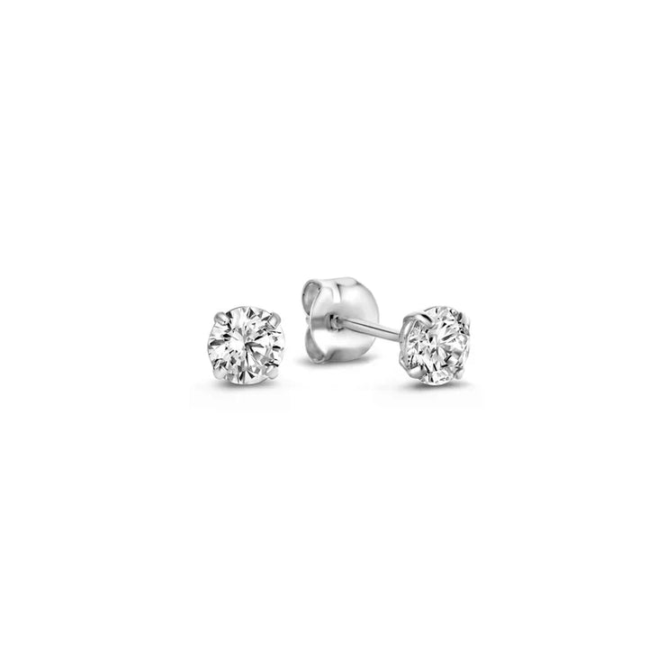 Boucles d'oreilles en pierre Dara Brillane | Or blanc